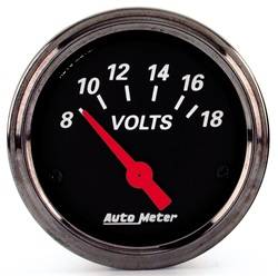 AutoMeter - AutoMeter 1491 Designer Black Voltmeter Gauge - Image 1