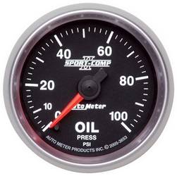 AutoMeter - AutoMeter 3653 Sport-Comp II Electric Oil Pressure Gauge - Image 1