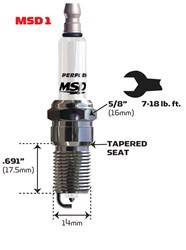 MSD Ignition - MSD Ignition 37124 Iridium Tip Spark Plug - Image 1