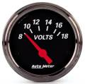 AutoMeter 1491 Designer Black Voltmeter Gauge