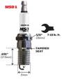 MSD Ignition 37124 Iridium Tip Spark Plug